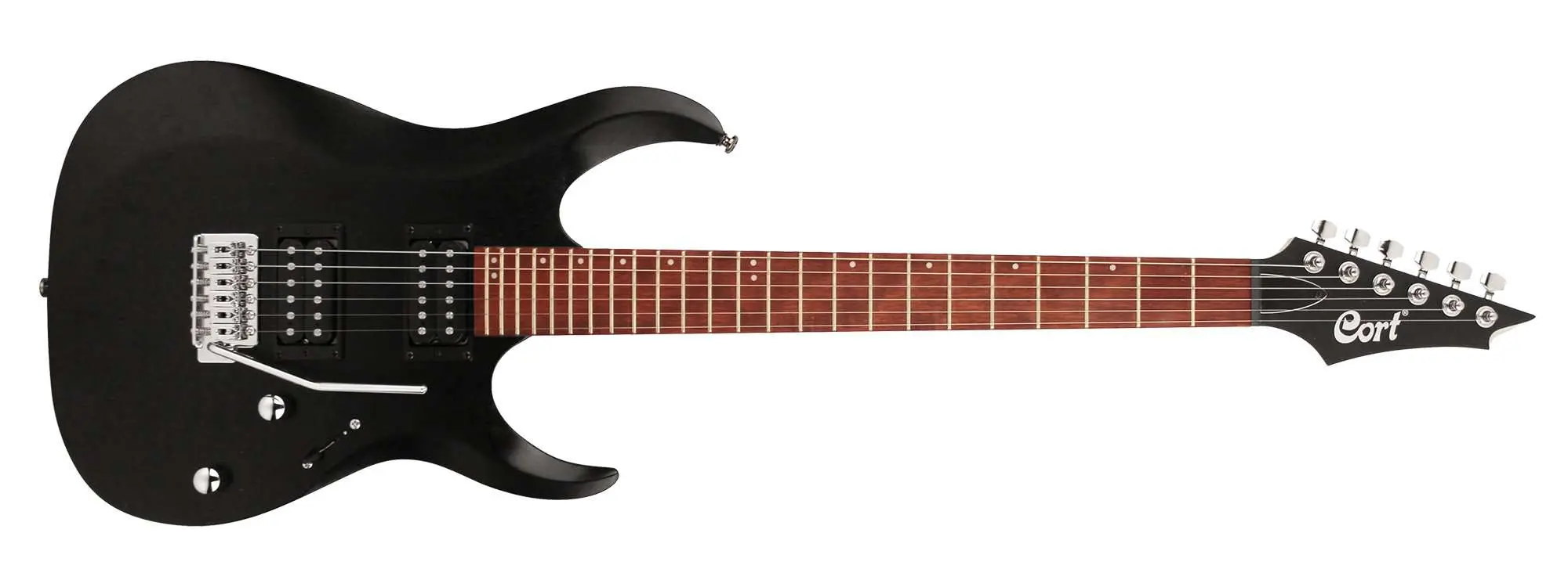 Cort X100 Open Pore Black Electric Guitar - Image 3