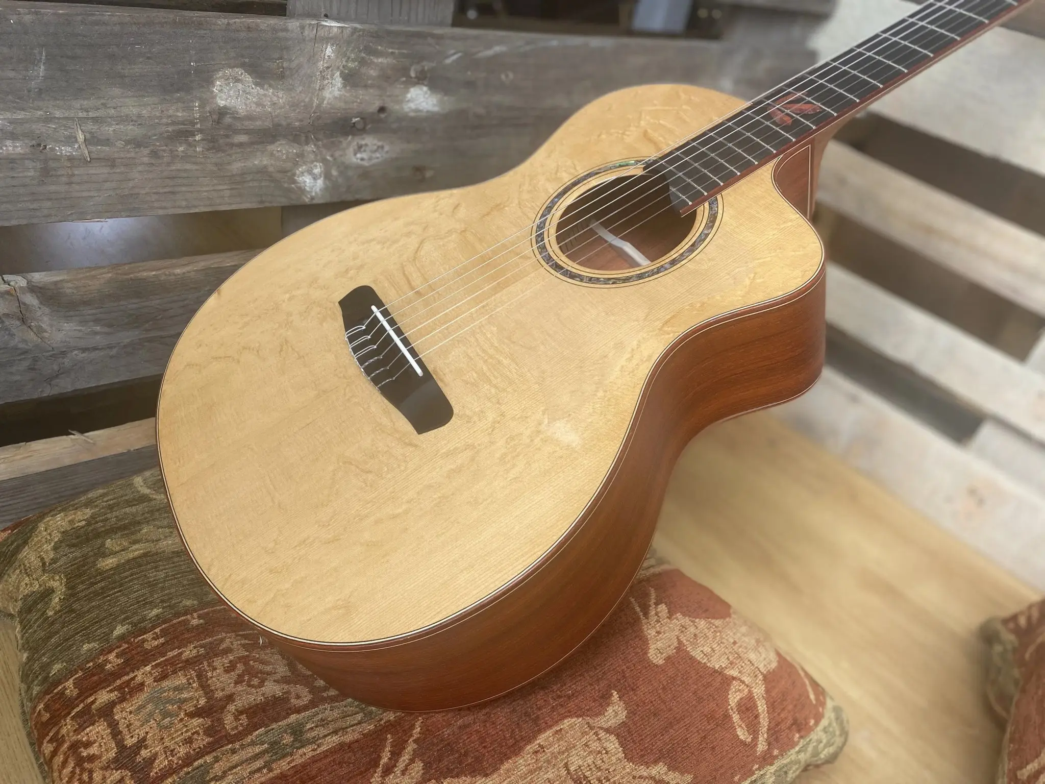 Dowina Master Built Strip Padauk HC Deluxe With Torrified Swiss Spruce Top (Nylon) - Image 16
