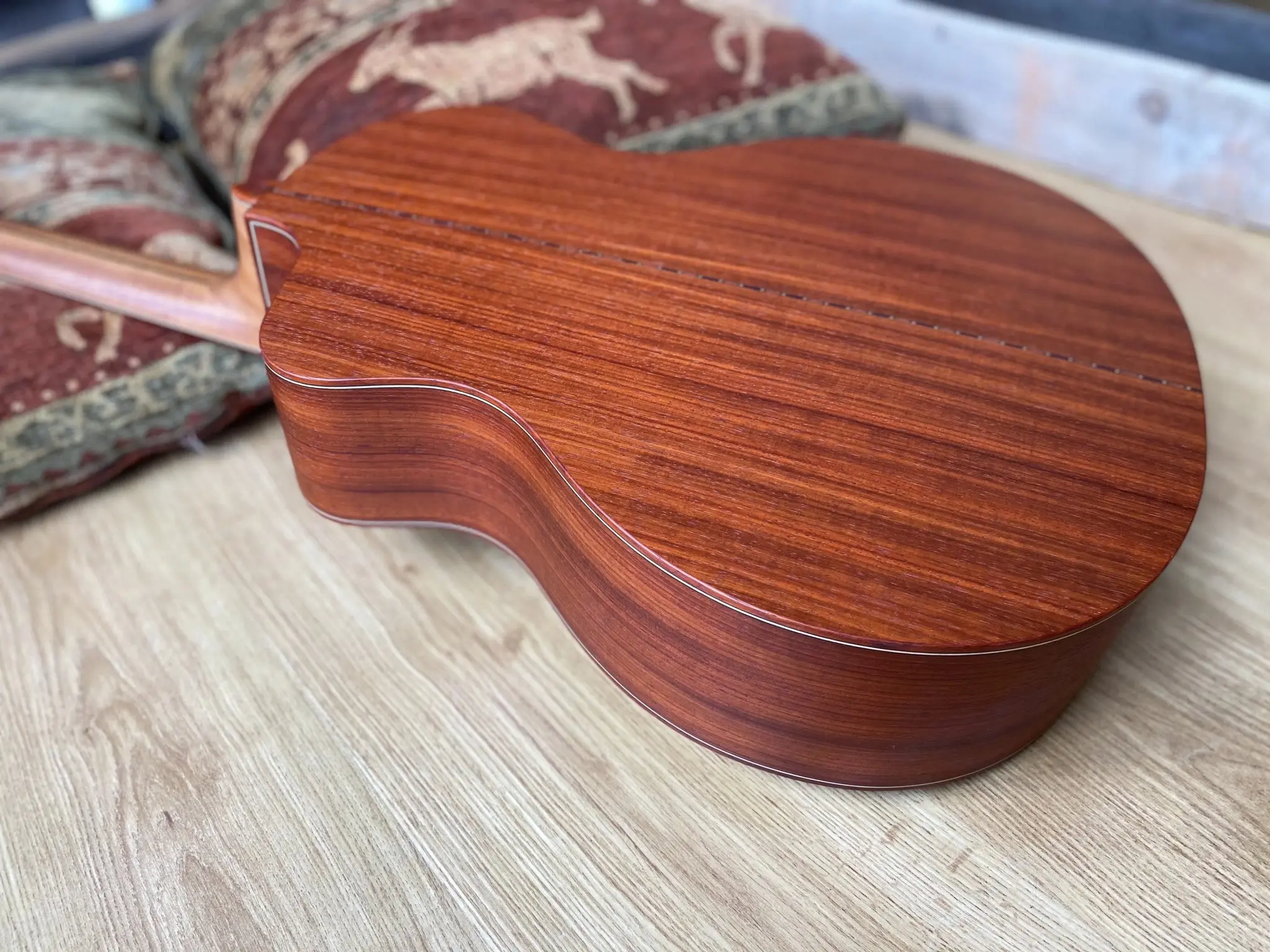 Dowina Master Built Strip Padauk HC Deluxe With Torrified Swiss Spruce Top (Nylon) - Image 2