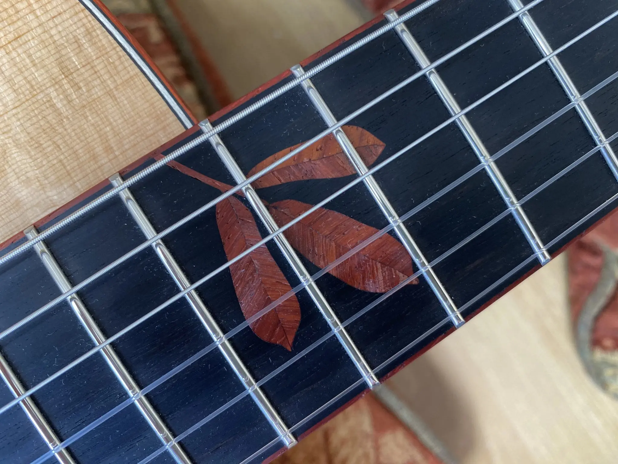 Dowina Master Built Strip Padauk HC Deluxe With Torrified Swiss Spruce Top (Nylon) - Image 20