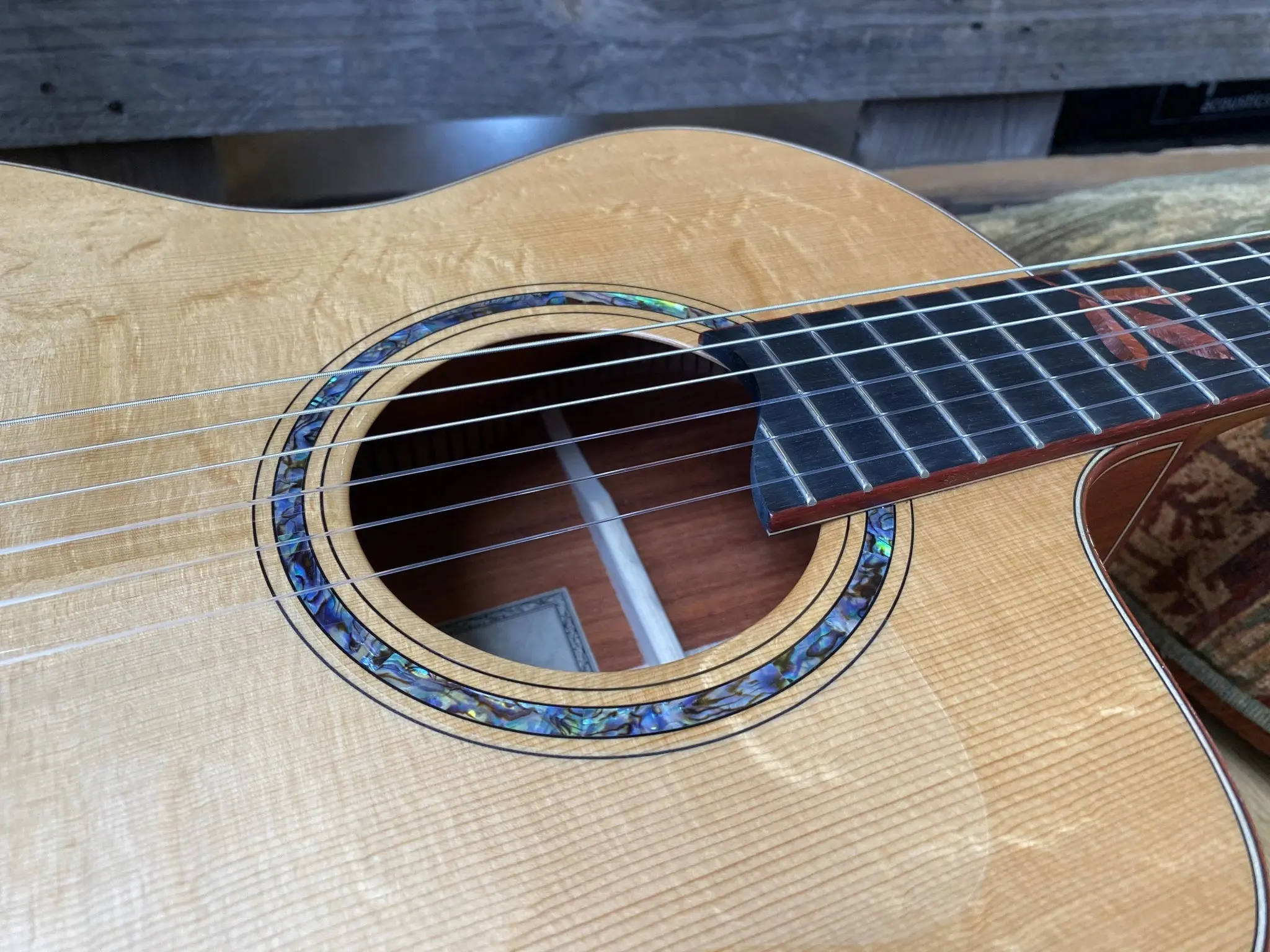 Dowina Master Built Strip Padauk HC Deluxe With Torrified Swiss Spruce Top (Nylon) - Image 21
