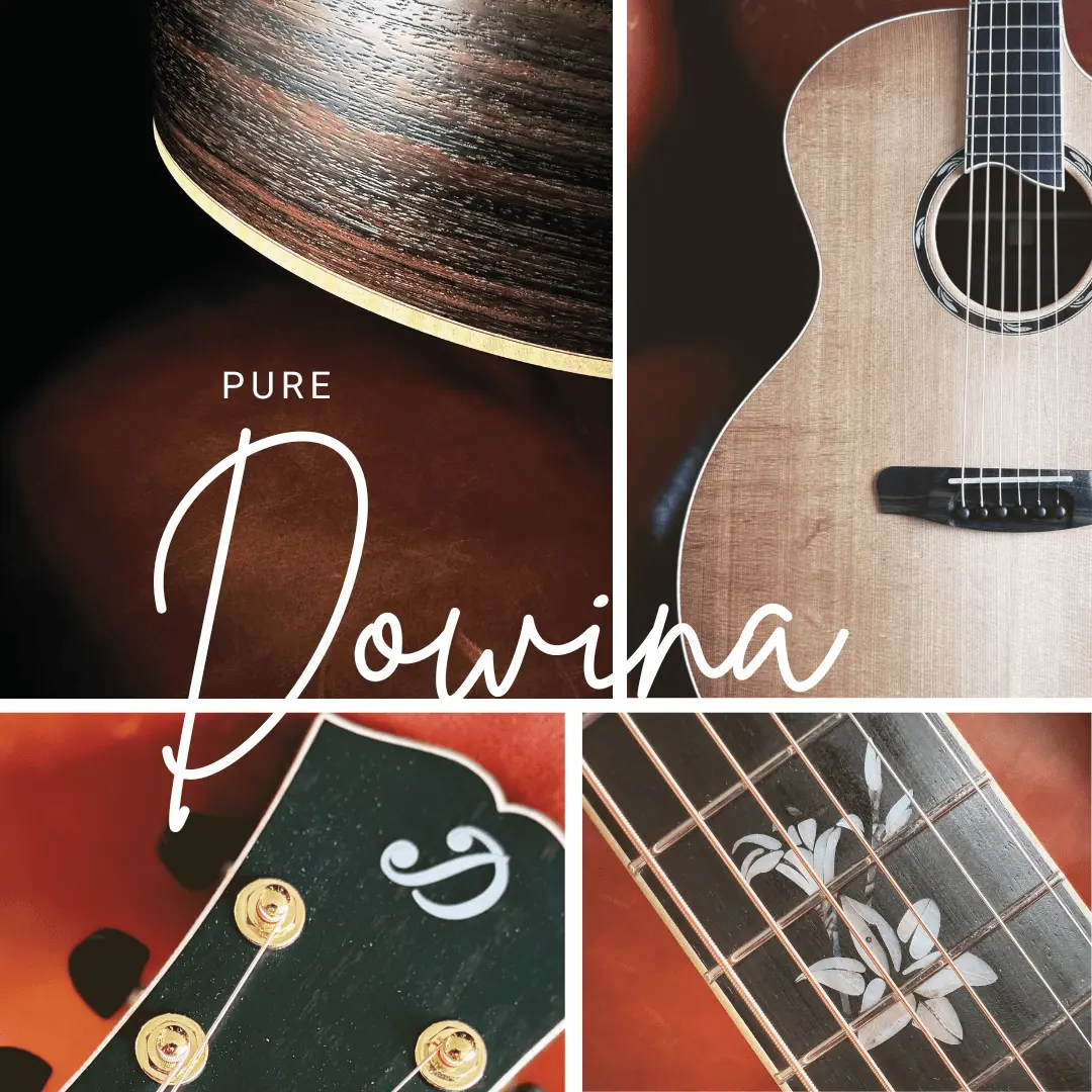 Dowina Rosewood GAc Exquisite Custom w' Flame Maple Bindings & Japanese Cherry Inlays - Image 6