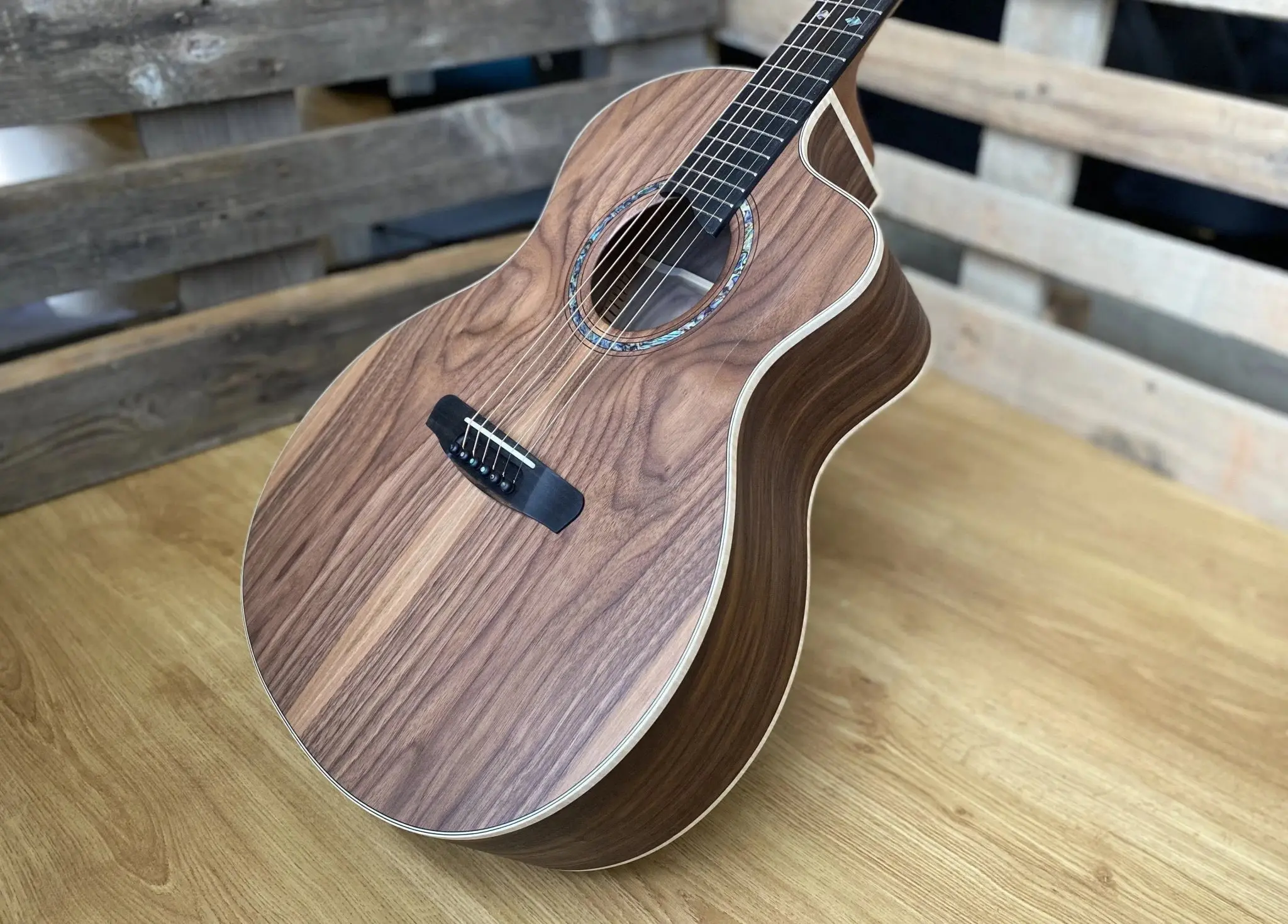 Dowina Walnut Tribute GAC Acoustic Guitar - Image 26