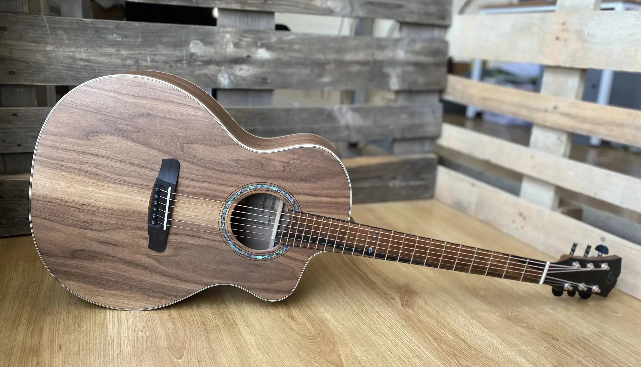 Dowina Walnut Tribute GAC Acoustic Guitar - Image 28