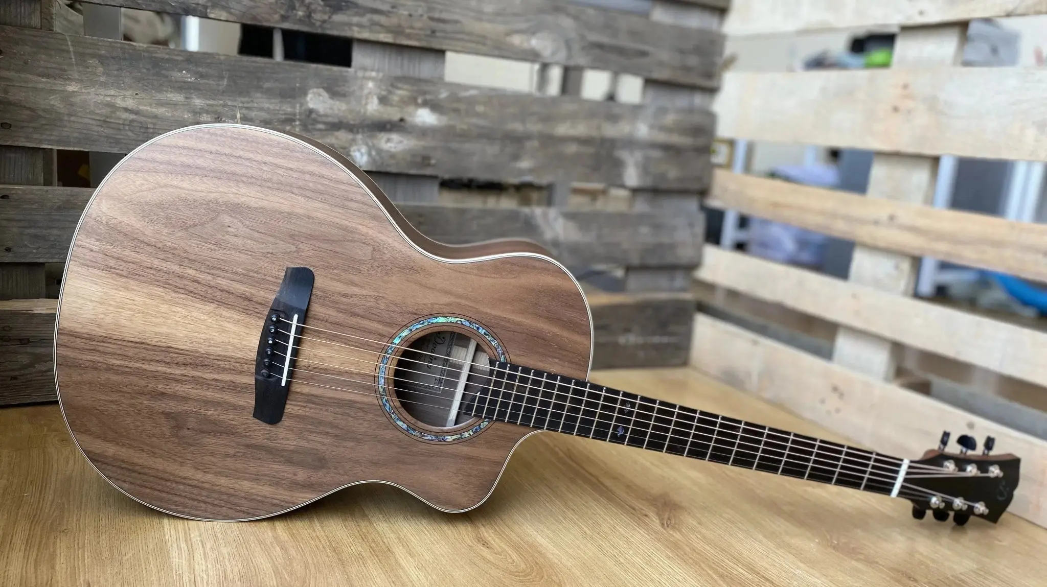 Dowina Walnut Tribute GAC Acoustic Guitar - Image 32