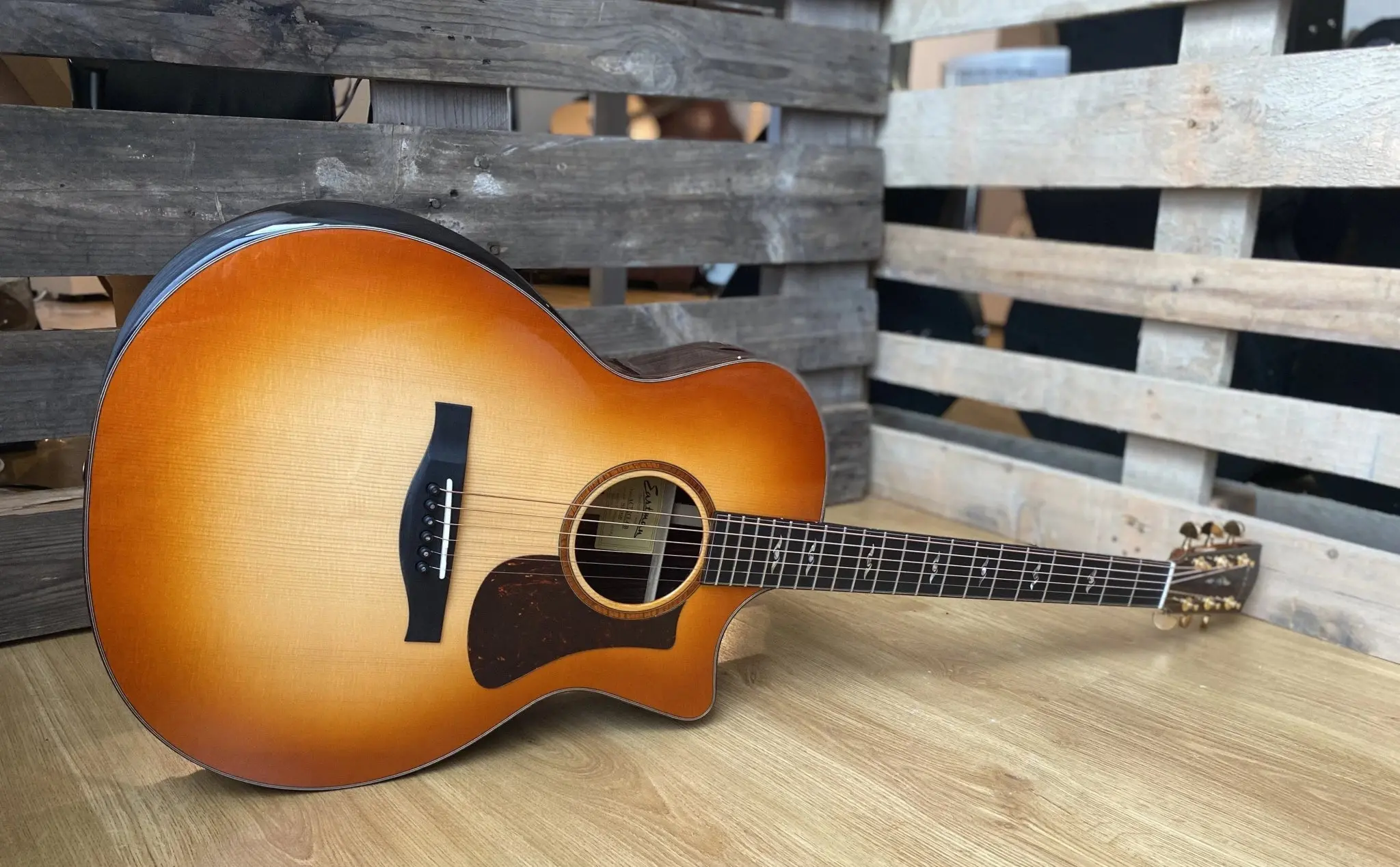Eastman AC722CE-DF Grand Auditorium w/ cutaway  (Price inc. Custom Pro Setup Package) - Image 9