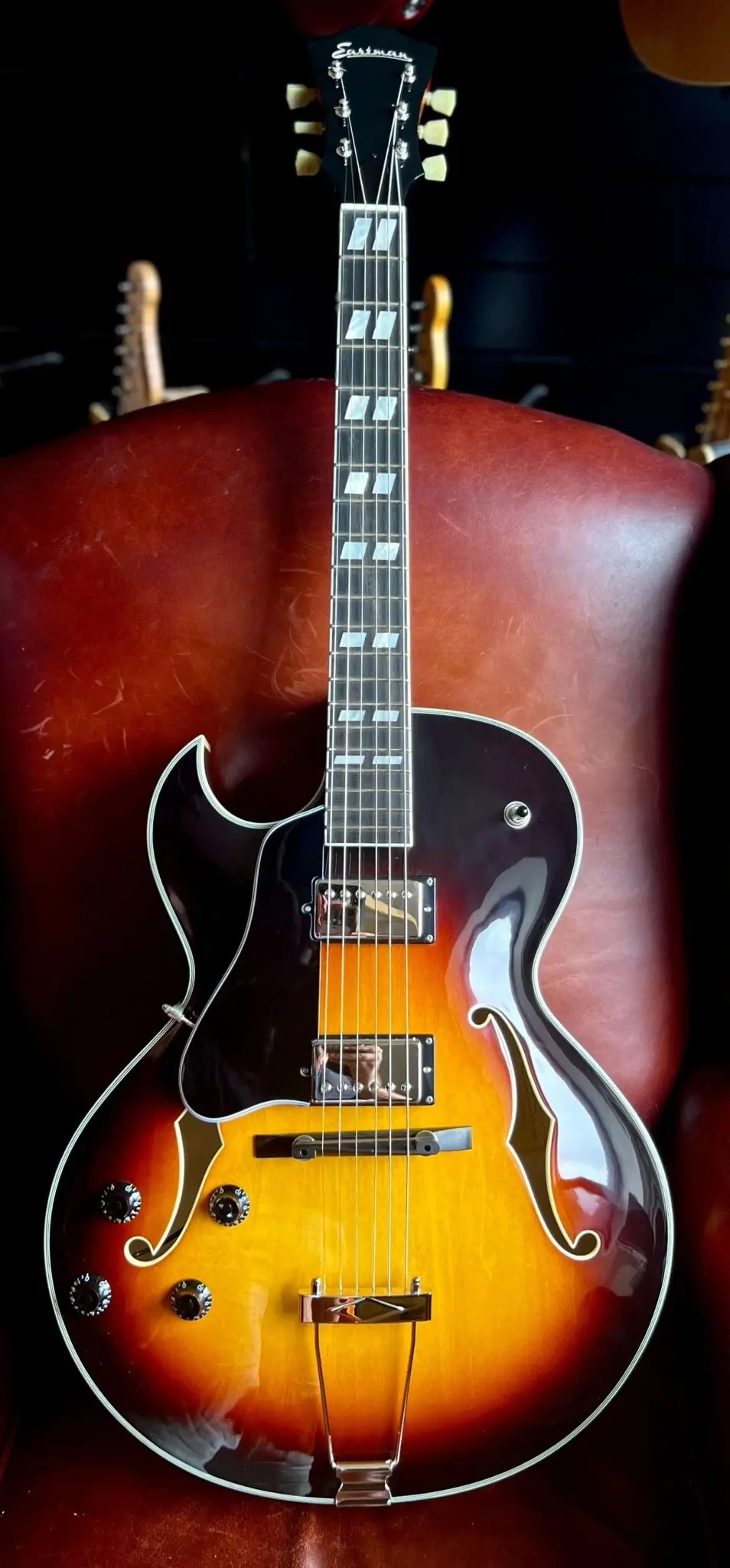 Eastman AR372LCE-SB Left Handed Archtop Guitar  (Price inc. Custom Pro Setup Package) - Image 14