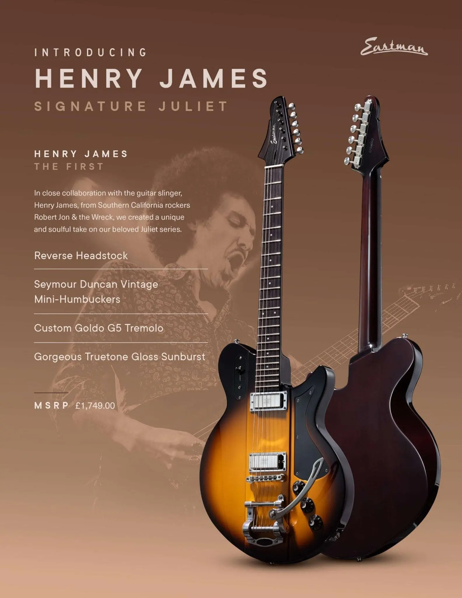 Eastman JULIET-Henry James 1  (Price inc. Custom Pro Setup Package) - Image 2
