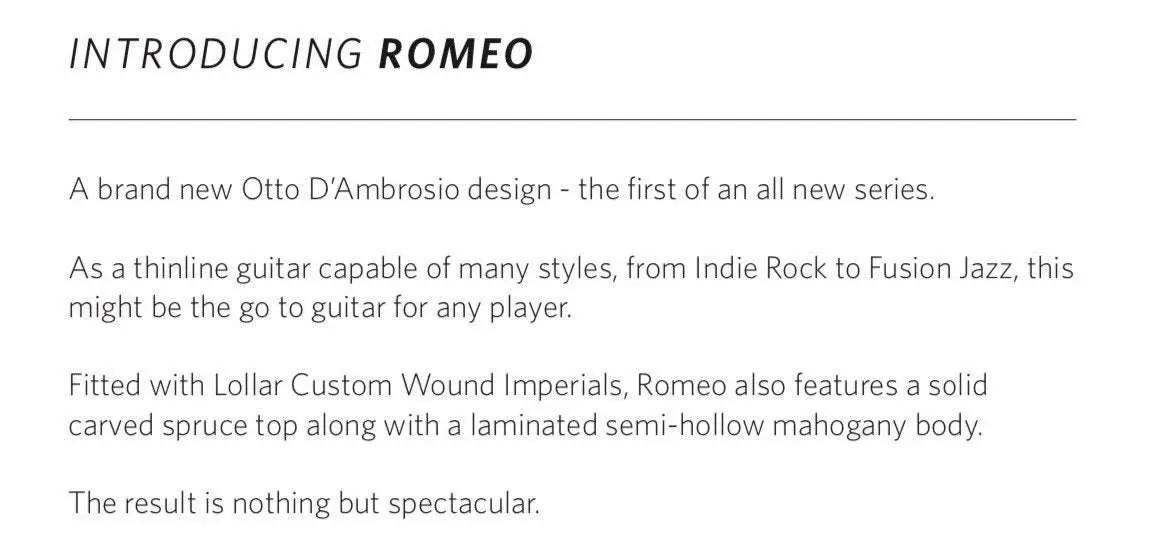 Eastman Romeo  (Price inc. Custom Pro Setup Package) - Image 11
