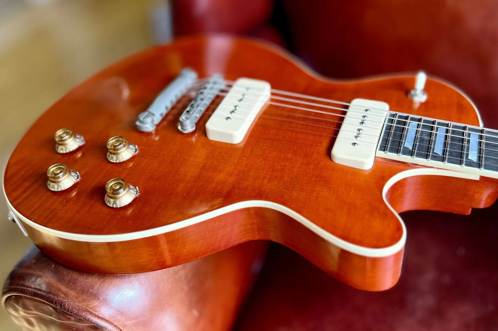 Eastman SB56/TV-AMB Truetone Vintage Amber Finish  (Price inc. Custom Pro Setup Package) - Image 3