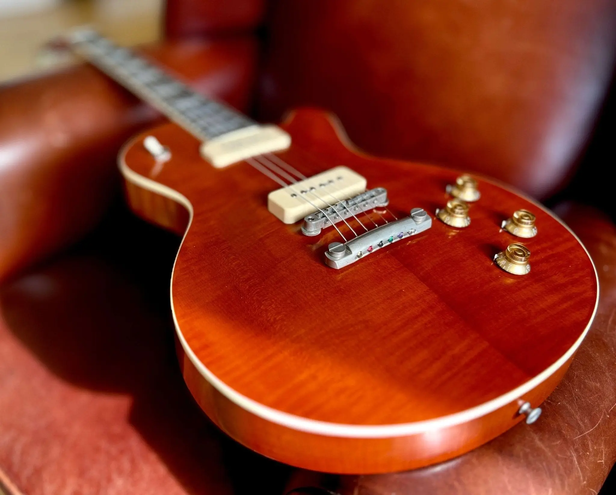 Eastman SB56/TV-AMB Truetone Vintage Amber Finish  (Price inc. Custom Pro Setup Package) - Image 6