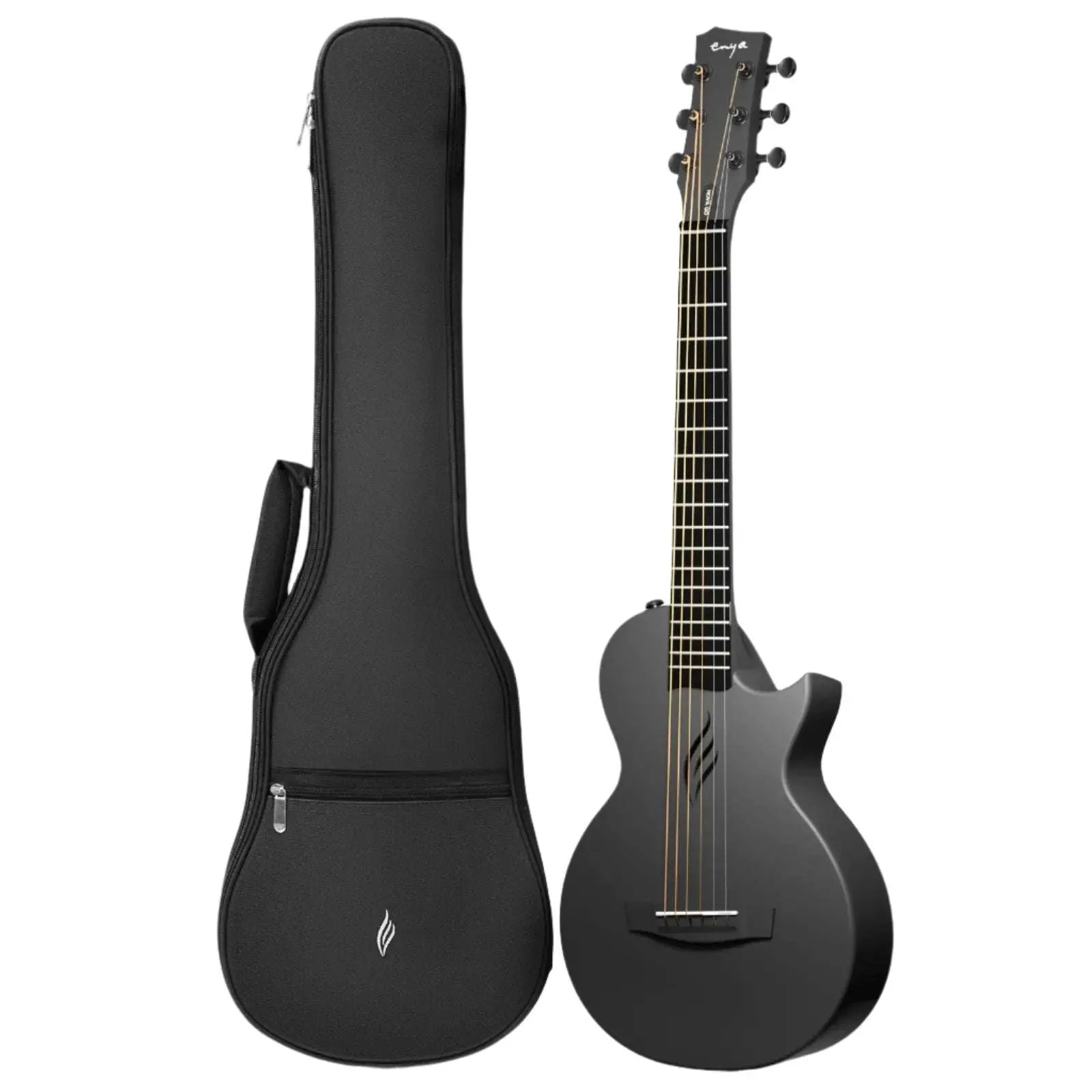 Enya Nova Go Mini Black Carbon fibre 1/4 Size Acoustic Guitar! - Image 2