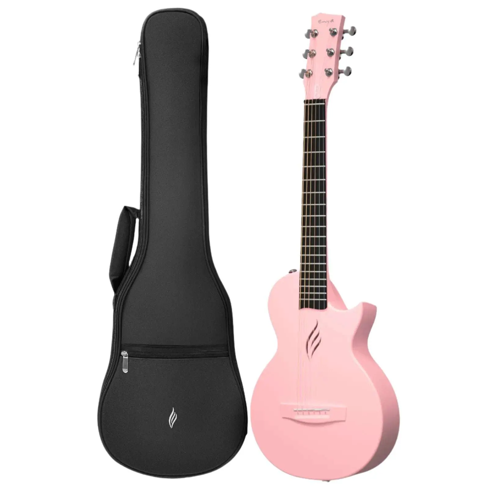 Enya Nova GO Mini Pink Carbon fibre guitar, 1/4 Size Acoustic Guitar! - Image 2