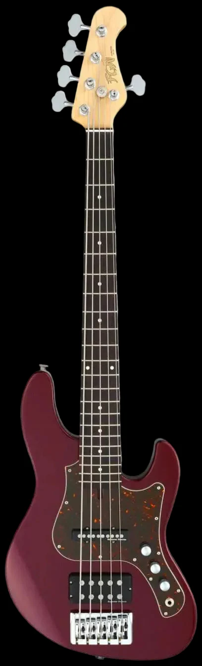 FGN J Standard Mighty Jazz, JMJ52ALR Azuki Metallic Bass Guitar - Image 2