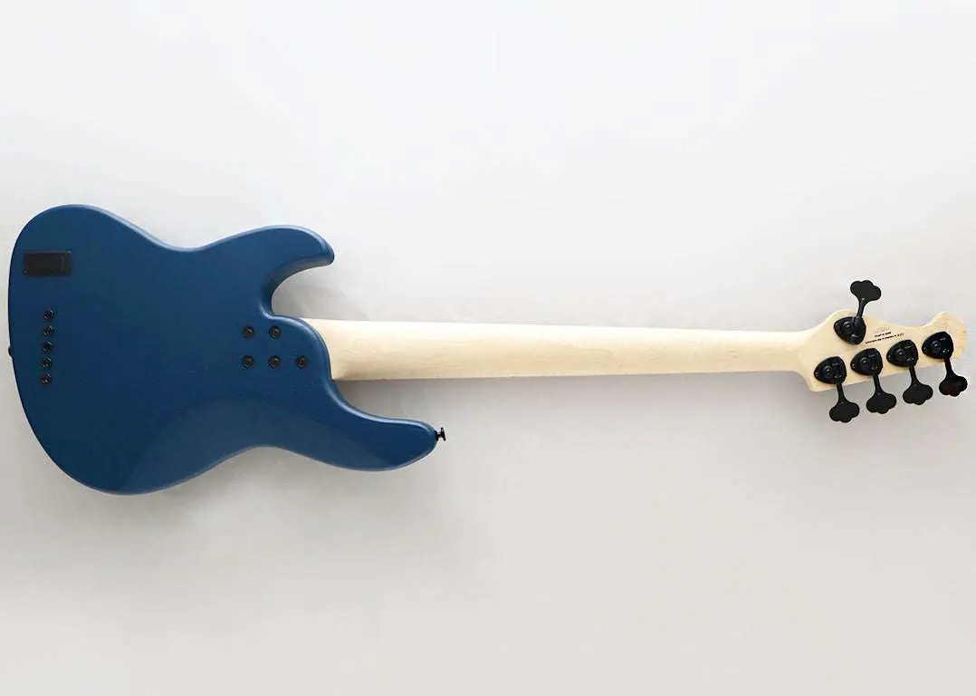 FGN J Standard Mighty Jazz, JMJ52ASHDEM Open Pore Blue Bass Guitar - Image 3