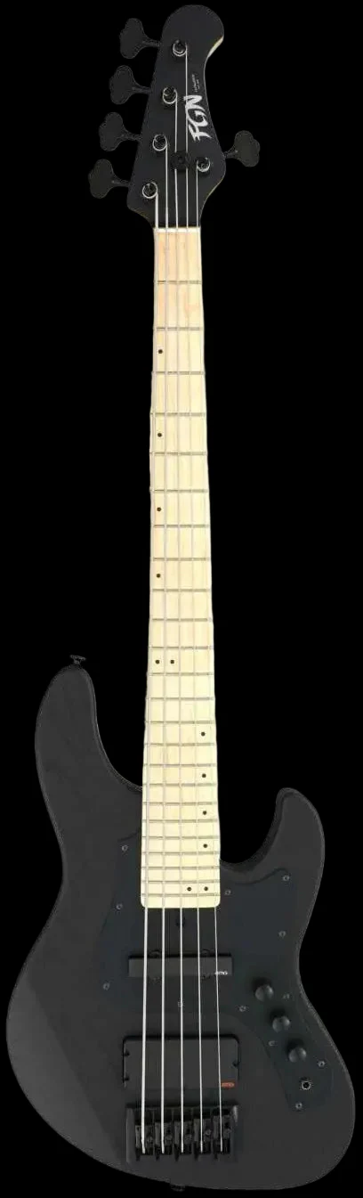 FGN J Standard Mighty Jazz, JMJ53ASHDEM Open Pore Black Bass Guitar - Image 2