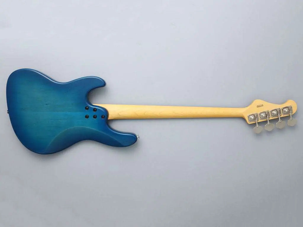 FGN Boundary BMJ-2R, Mighty Jazz 2 Trans Blue Burst Bass Guitar - Image 3