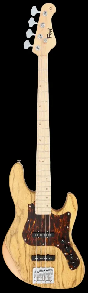 FGN Expert Mighty Jazz, EMJ2-ASHAL-M Vintage Natural Bass Guitar - Image 2