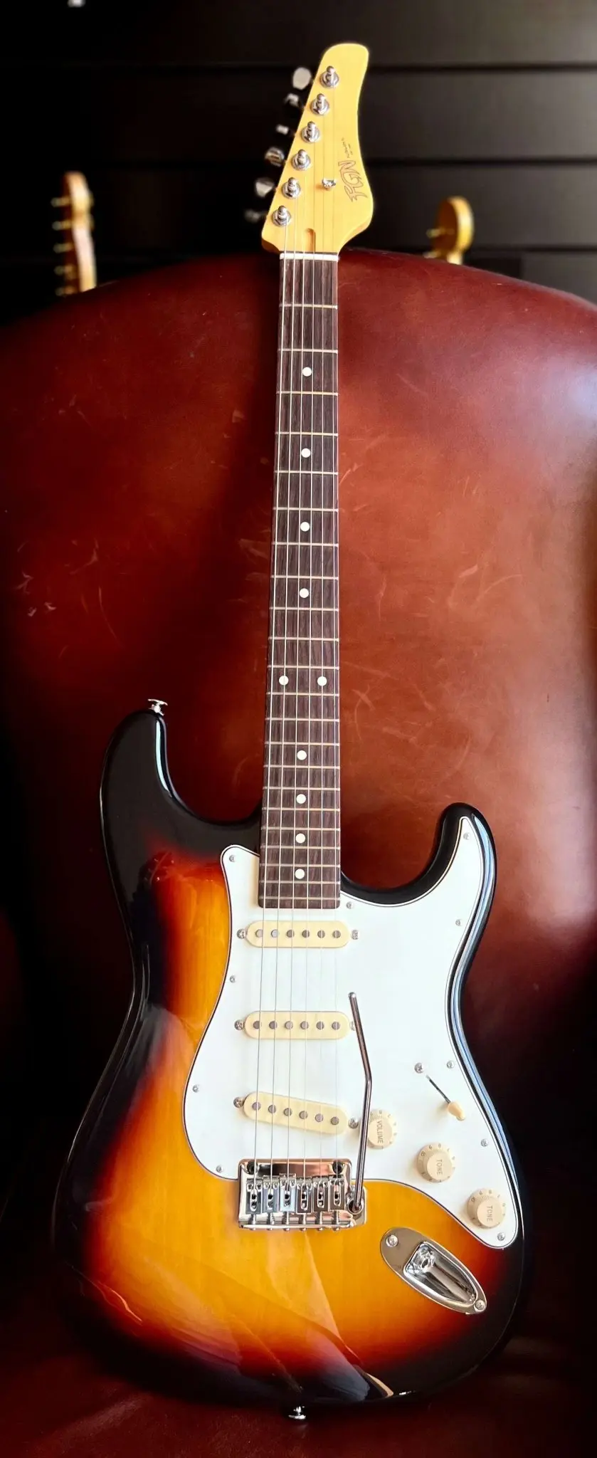 FGN Guitars Boundary BST, 3-Tone Sunburst Electric Guitar - Image 10