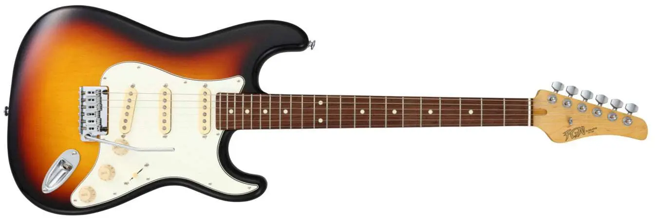 FGN Guitars Boundary BST, 3-Tone Sunburst Electric Guitar - Image 14