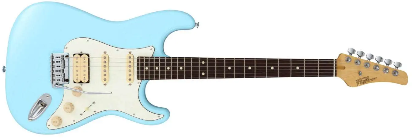 FGN Guitars Boundary BST HSS, Mint Blue Electric Guitar - Image 4