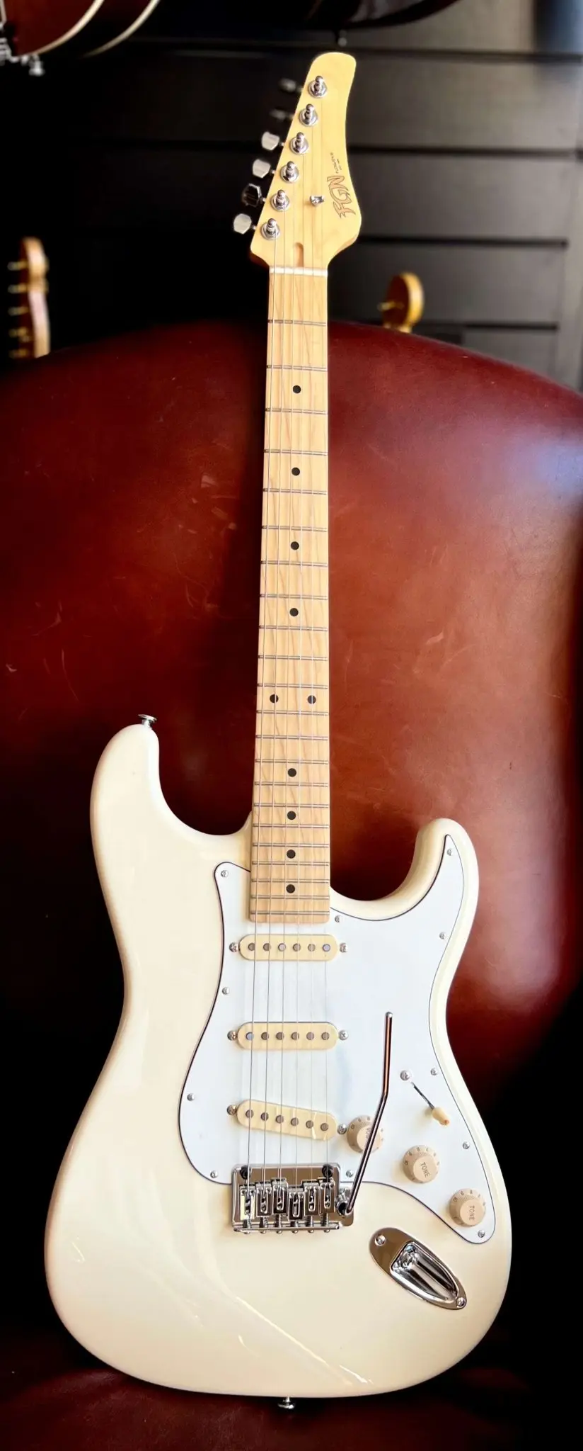 FGN Guitars Boundary BST, Olympic White Electric Guitar - Image 7