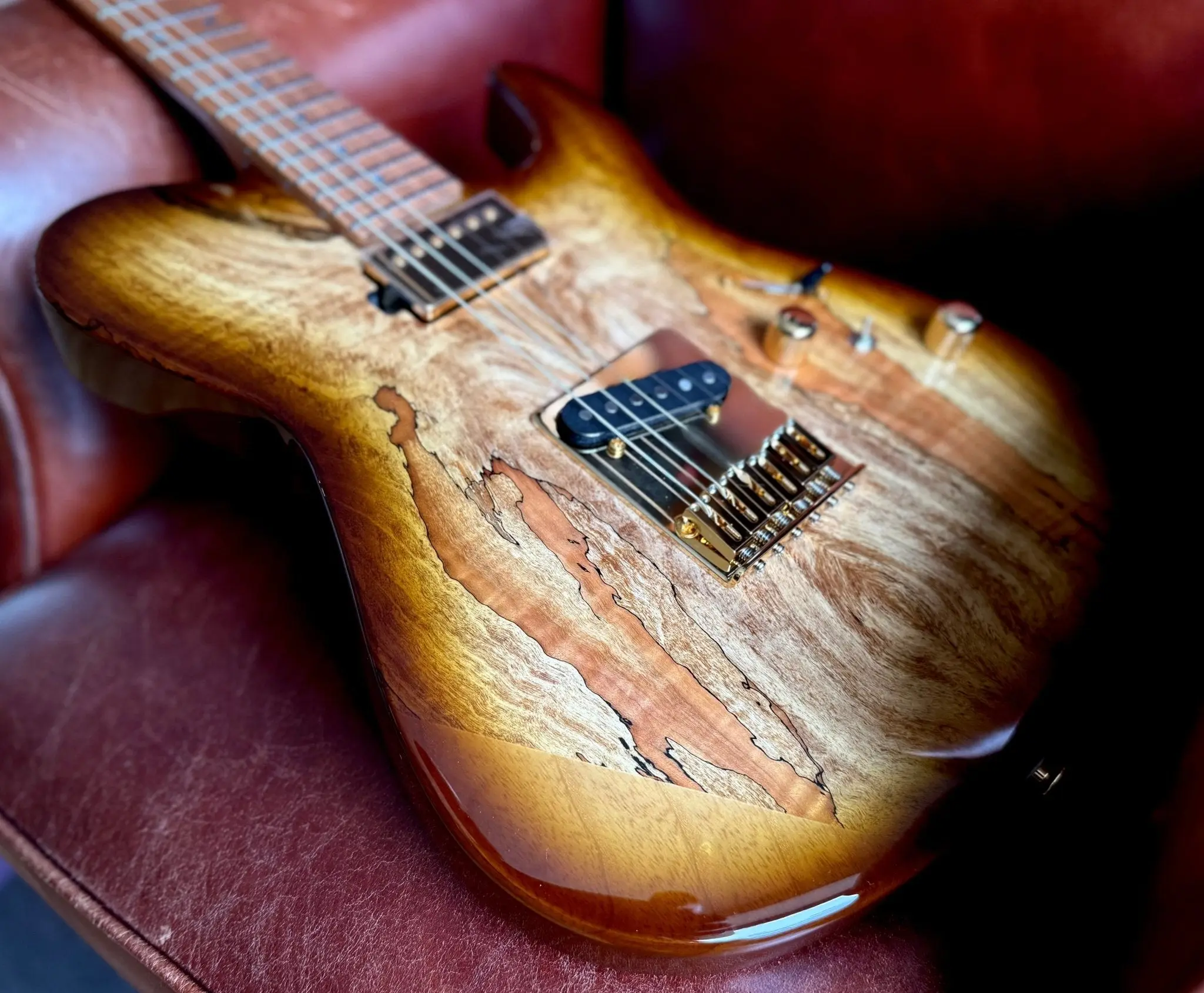 FGN Expert Iliad HCB, Hojicha Burst Electric Guitar - Image 3