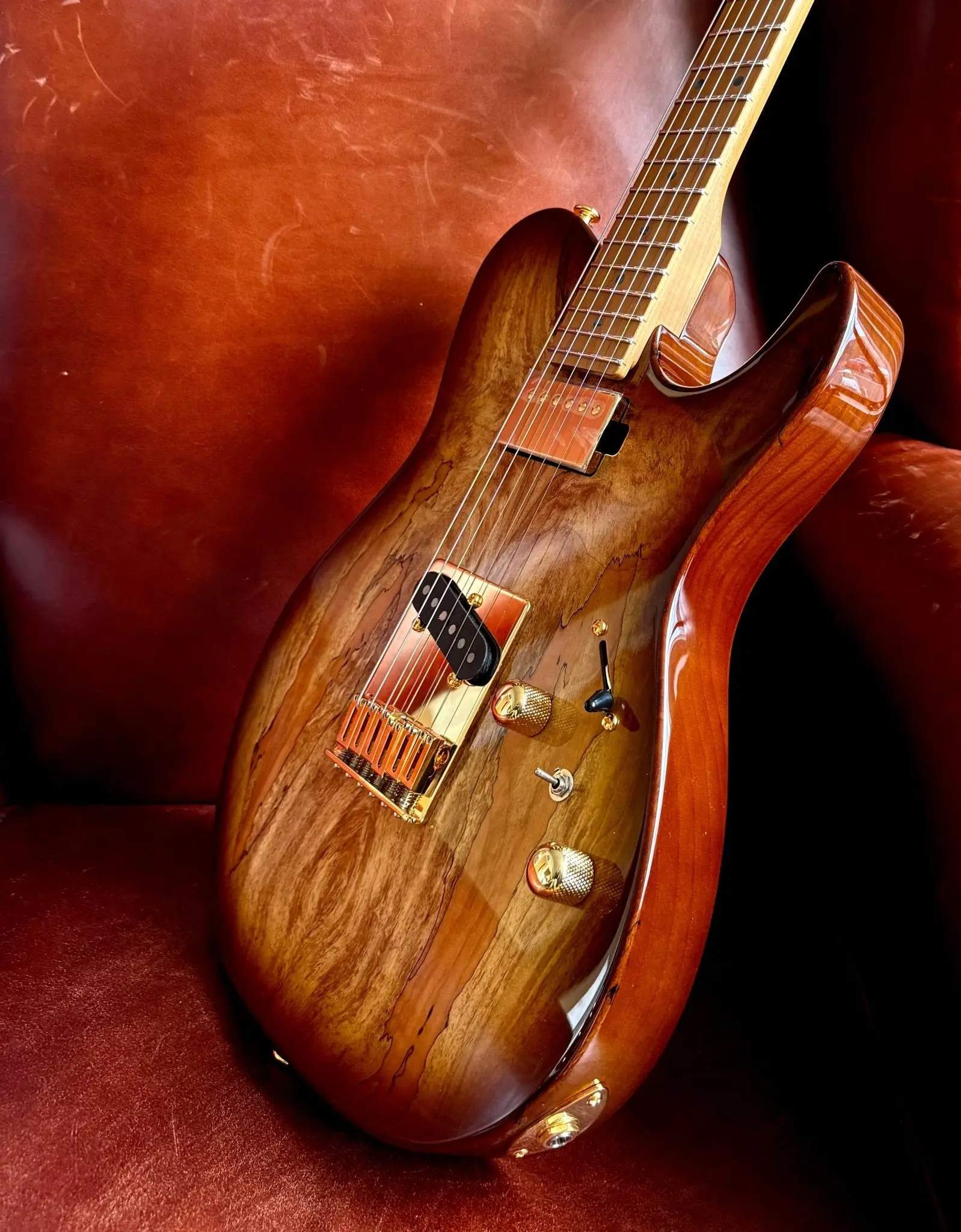FGN Expert Iliad HCB, Hojicha Burst Electric Guitar - Image 4