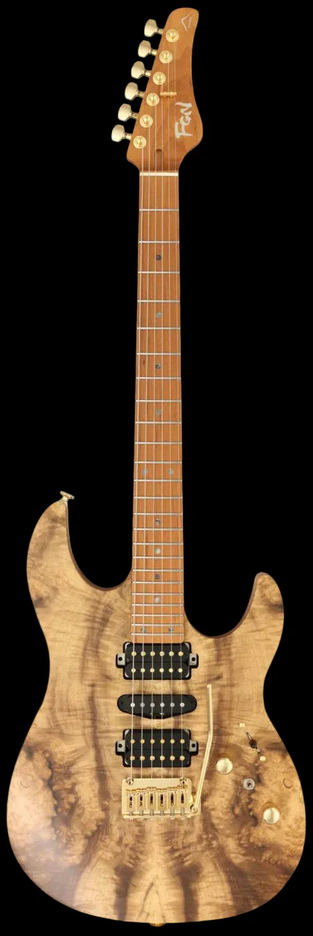FGN Expert Odyssey, Natural Myrtle Electric Guitar - Image 2