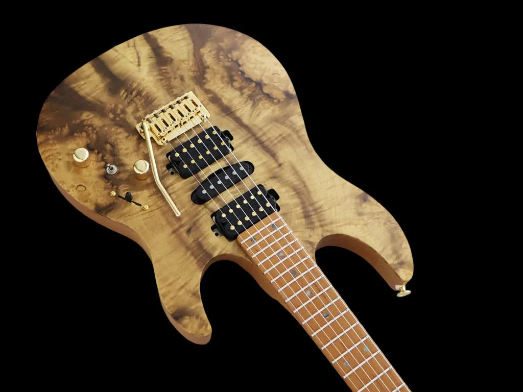 FGN Expert Odyssey, Natural Myrtle Electric Guitar - Image 4