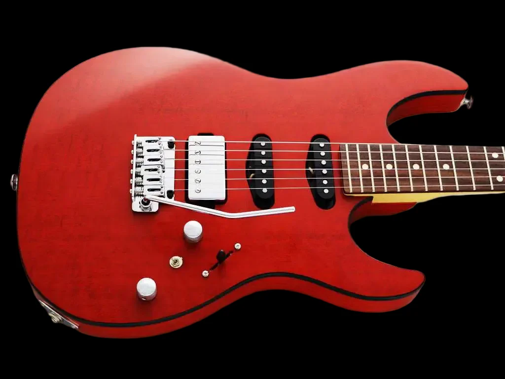 FGN Guitars J Std Odyssey MOF, Mandarin Orange Flat Electric Guitar - Image 2