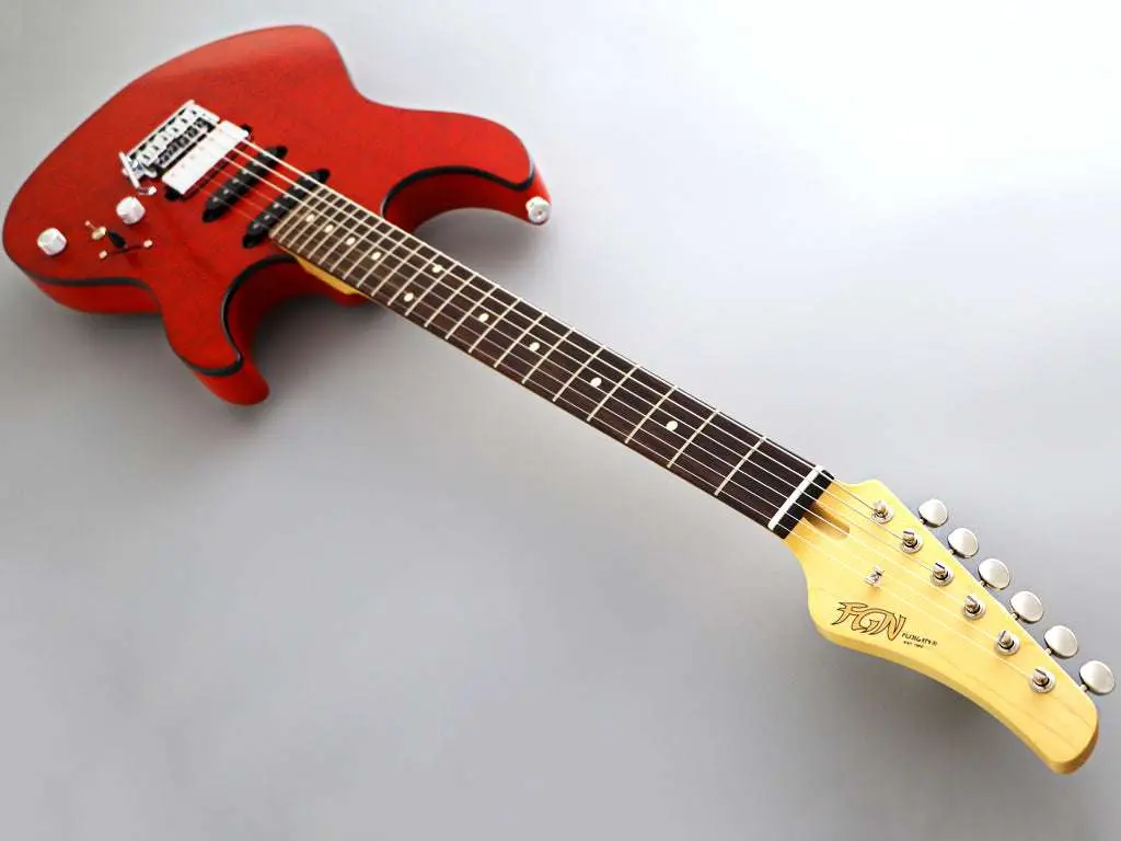 FGN Guitars J Std Odyssey MOF, Mandarin Orange Flat Electric Guitar - Image 6