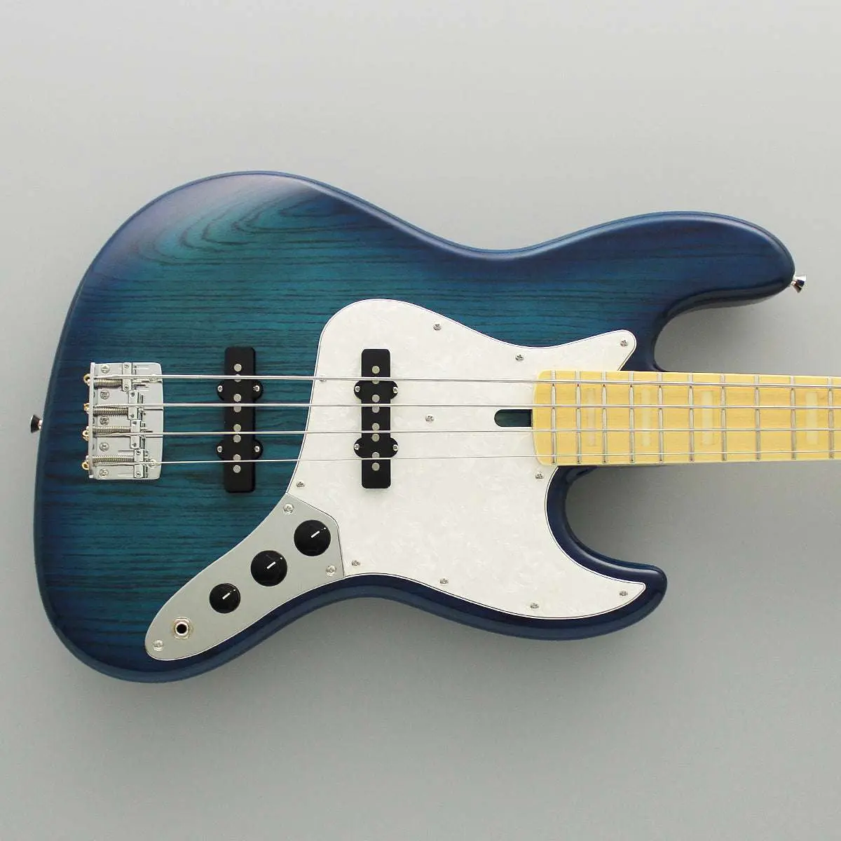FGN Neoclassic NJB100MBAH, See Thru Blue Burst Bass Guitar - Image 3