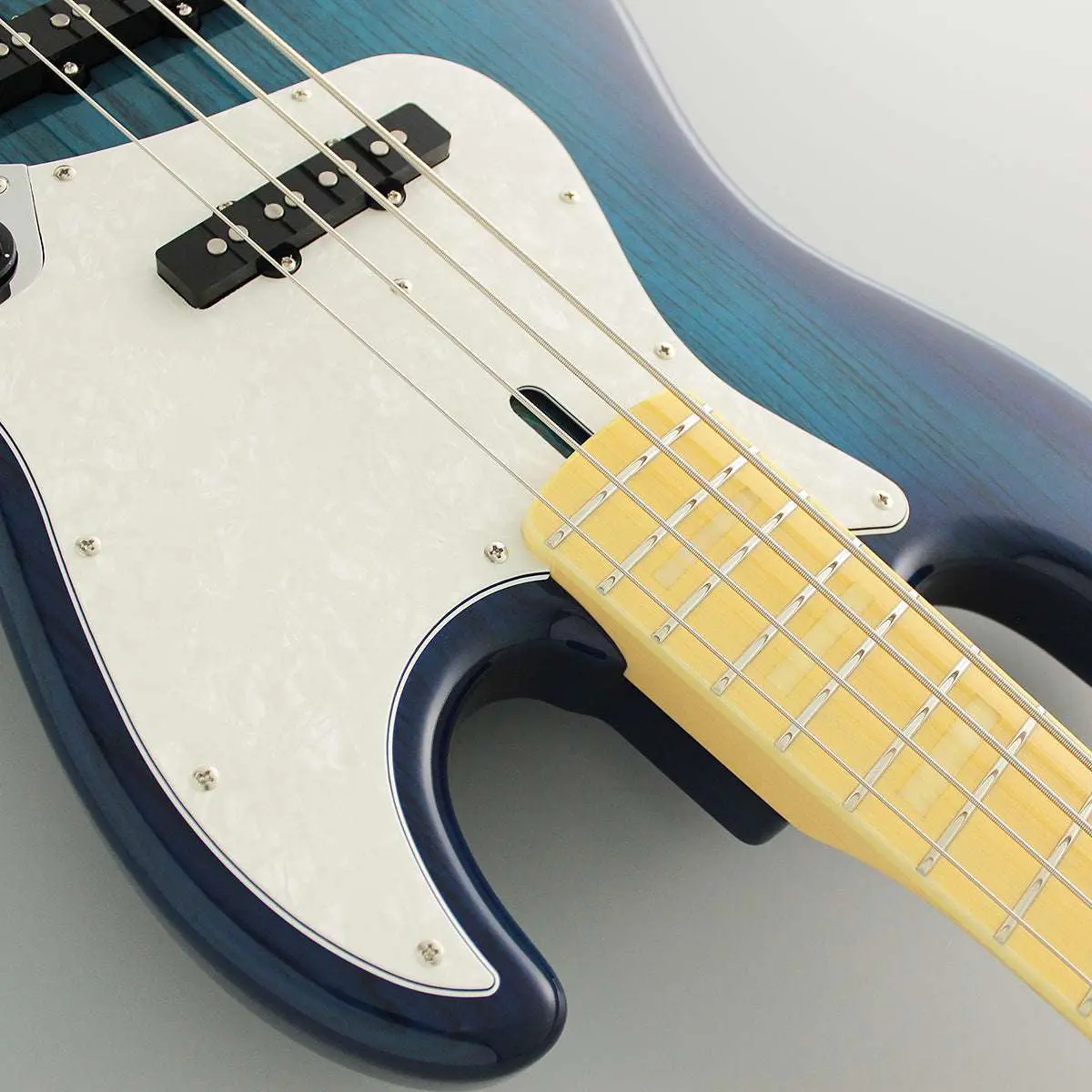 FGN Neoclassic NJB100MBAH, See Thru Blue Burst Bass Guitar - Image 5
