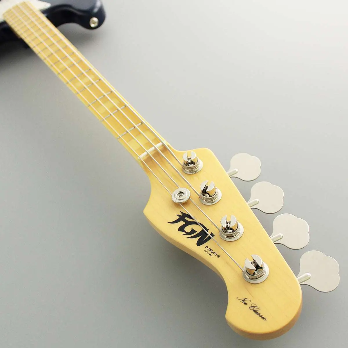 FGN Neoclassic NJB100MBAH, See Thru Blue Burst Bass Guitar - Image 7