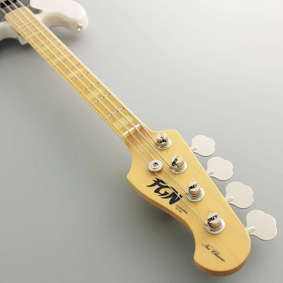 FGN Neoclassic NJB100MBAH, White Blonde Bass Guitar - Image 7