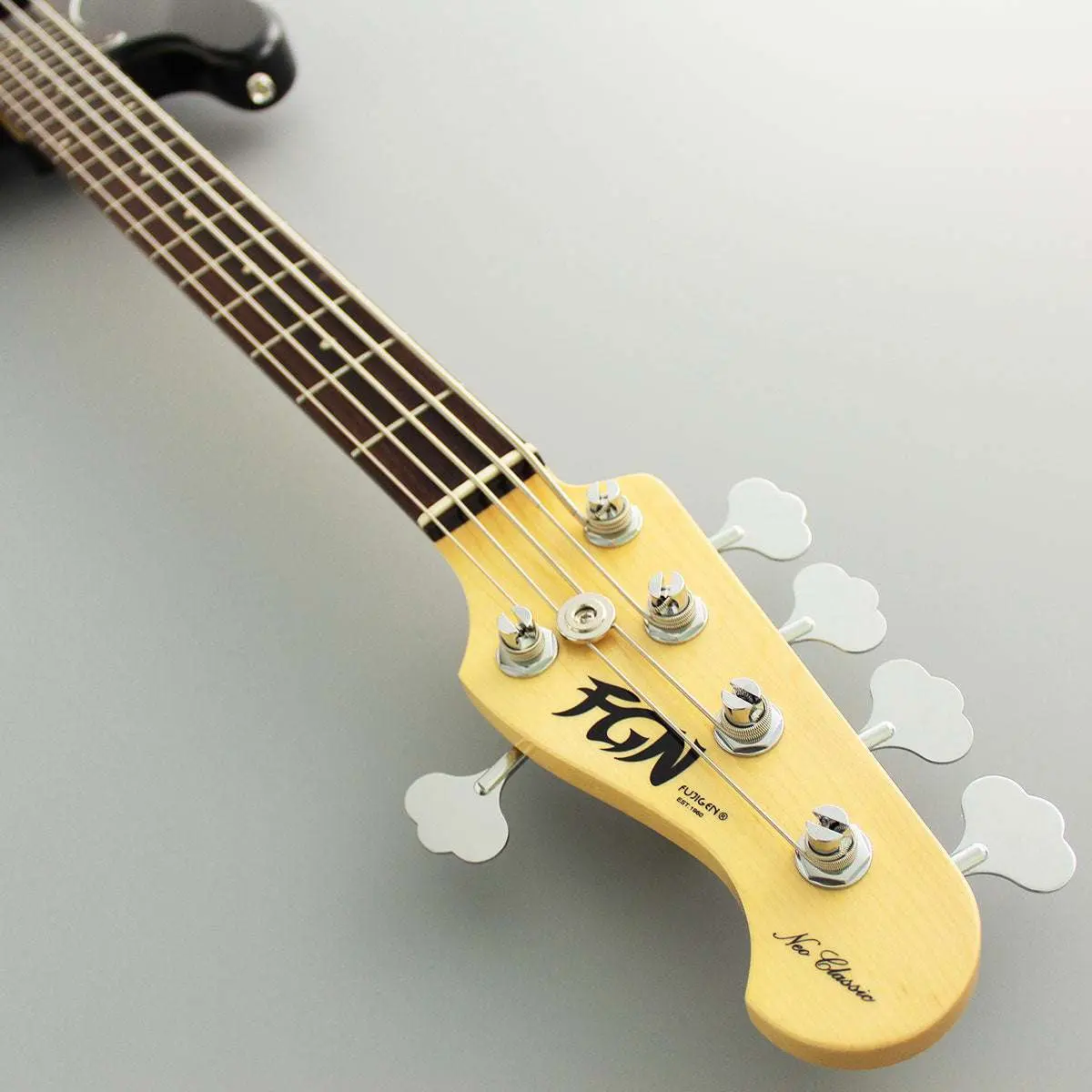 FGN Neoclassic NJB100RALV, Black 5 String Bass Guitar - Image 6