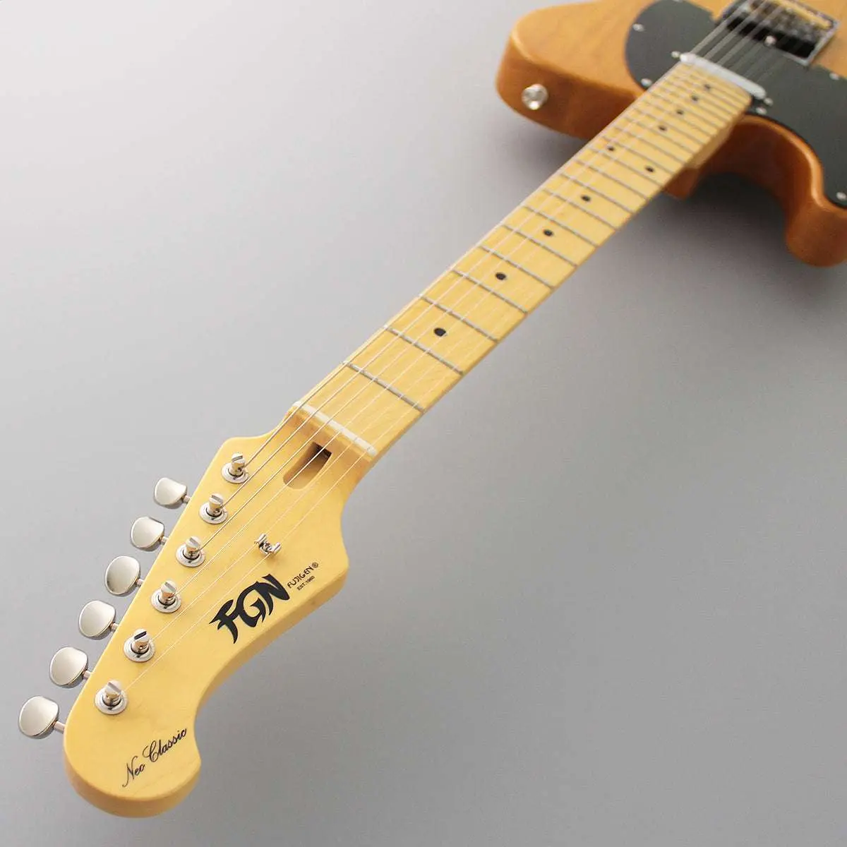 FGN Neoclassic NTE100MAH, Vintage Natural Left Handed Electric Guitar - Image 7