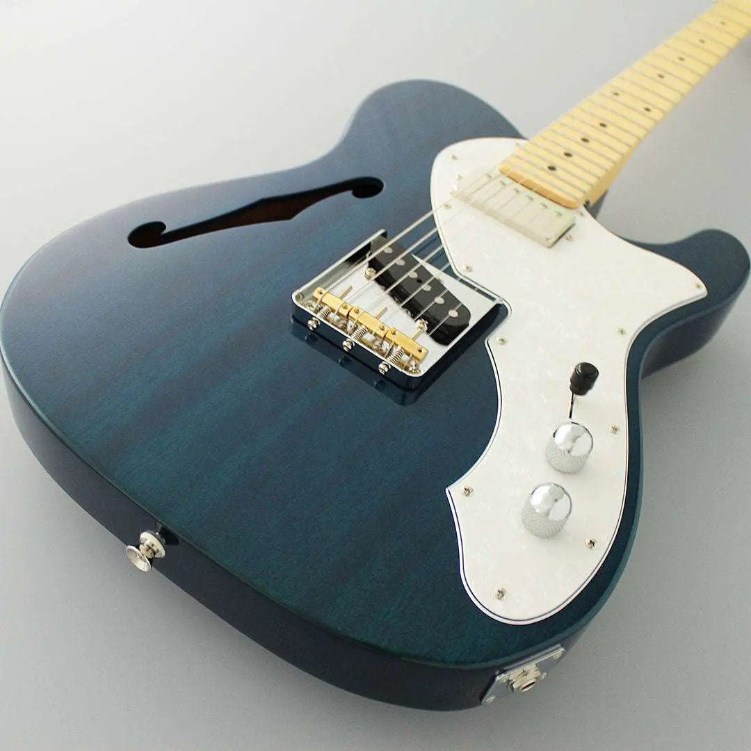 FGN Neoclassic NTE110MMHT, Trans Blue Thinline Electric Guitar - Image 8