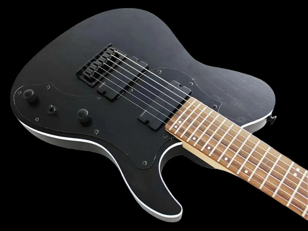 FGN J Standard Iliad, JIL72ASHDER Open Pore Black Electric Guitar