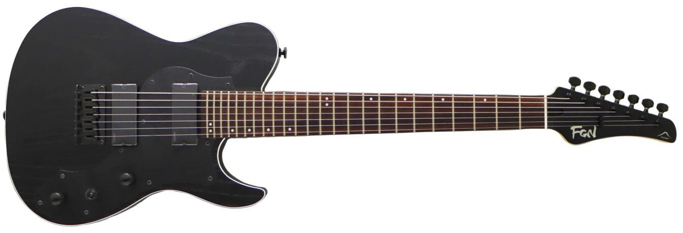 FGN J Standard Iliad, JIL73ASHDER Open Pore Black Electric Guitar - Image 3