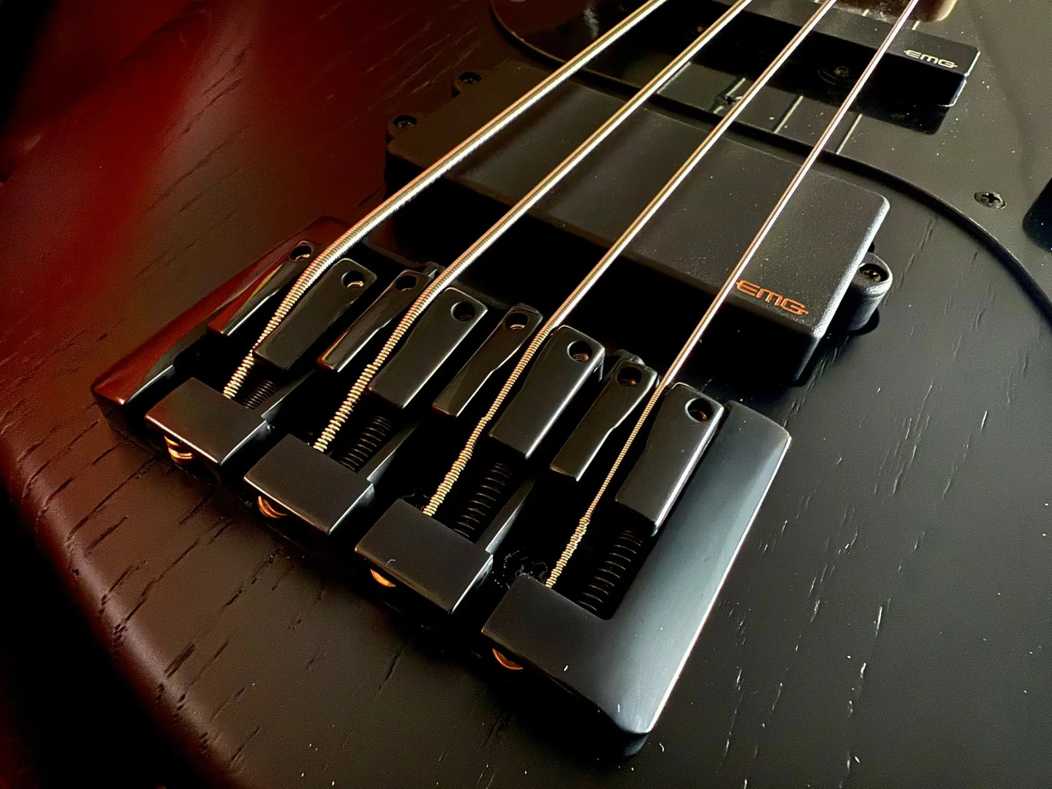 FGN J Standard Mighty Jazz, JMJ2ASHDEM Open Pore Black Bass Guitar - Image 13