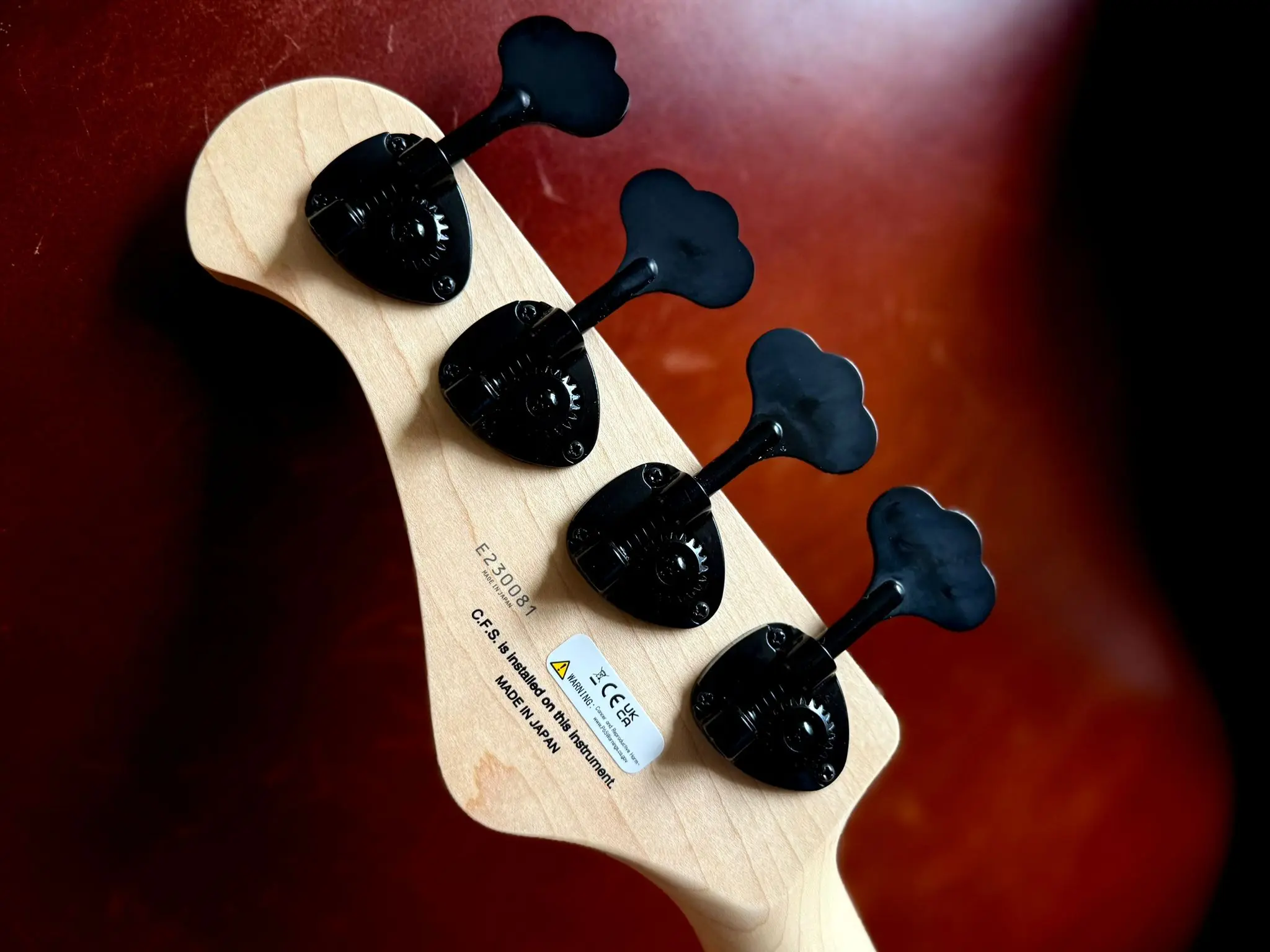 FGN J Standard Mighty Jazz, JMJ2ASHDEM Open Pore Black Bass Guitar - Image 7