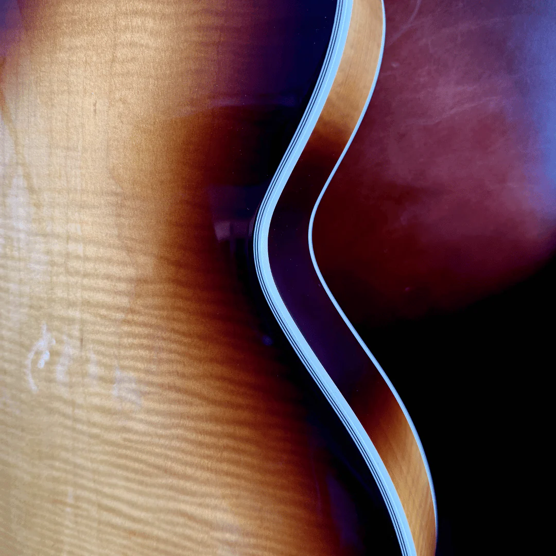 FGN Masterfield  MFA FP (Custom Pro Exclusive) Jazz Burst, Archtop Electric Guitar - Image 4