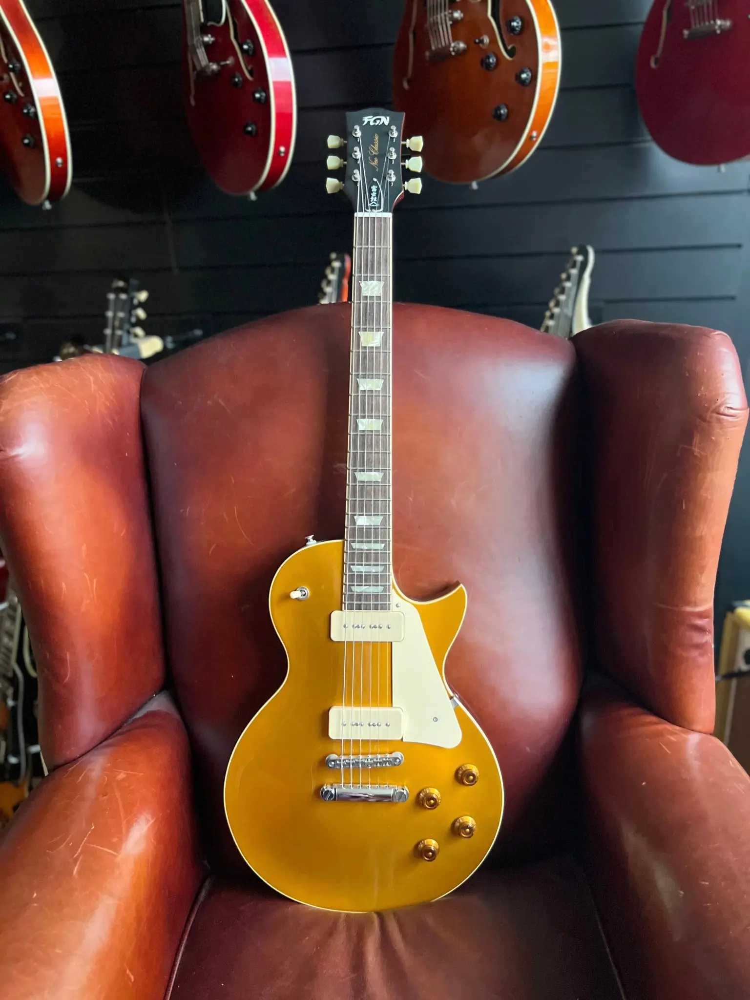 FGN Neo Classic NLS11RMP, Antique Gold Electric Guitar - Image 6