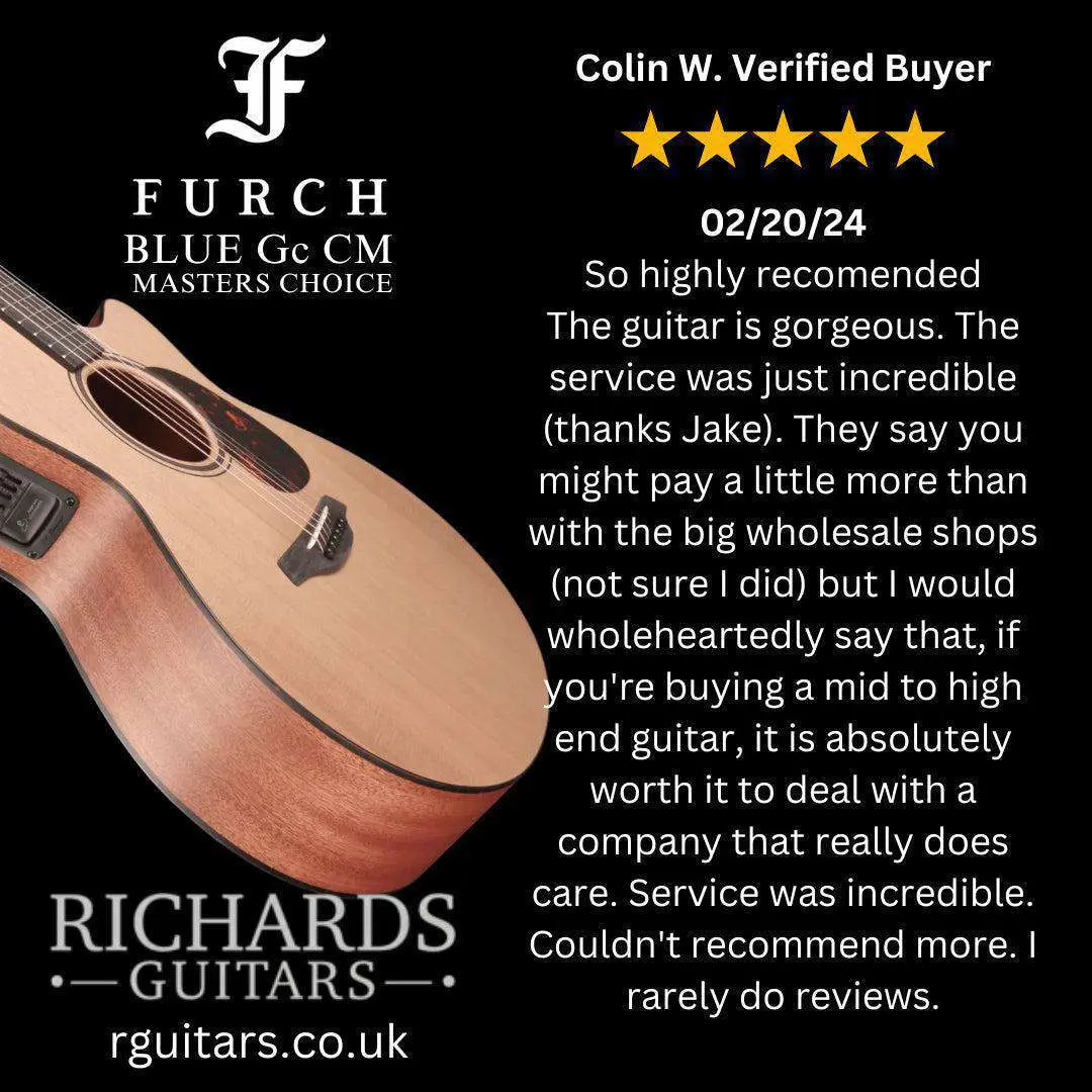Furch Blue Gc-CM SPE Master's Choice Grand Auditorium (cutaway) Electro Acoustic Guitar (2026 CNR Active Upgrade Model) - Image 5
