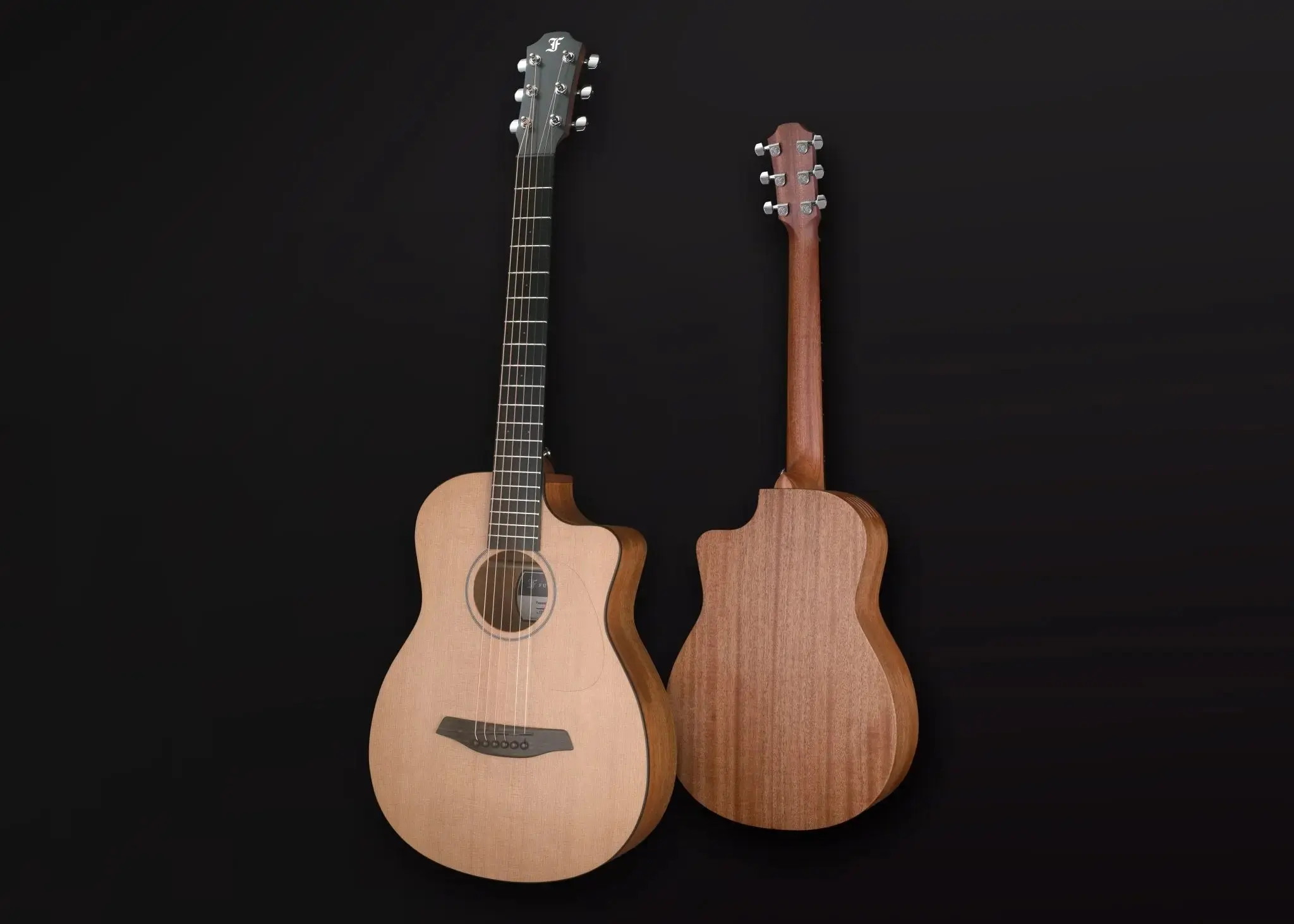 Furch Pioneer CM Left Handed : Western red cedar top with African mahogany back and sides (Furch Mini / Travel Guitar) (2026 CNR Active Upgrade Model) - Image 17