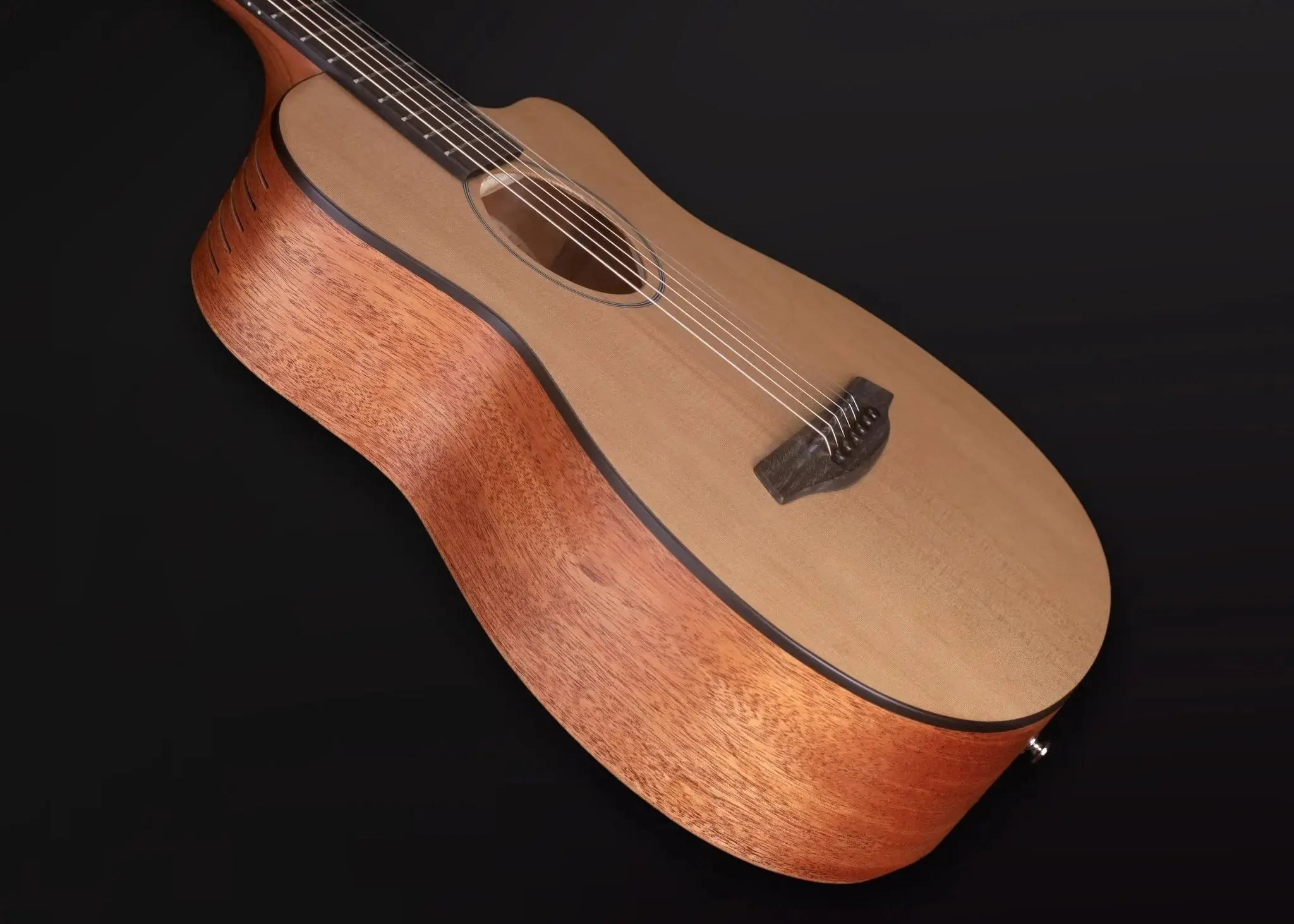 Furch Pioneer CM Left Handed : Western red cedar top with African mahogany back and sides (Furch Mini / Travel Guitar) (2026 CNR Active Upgrade Model) - Image 19