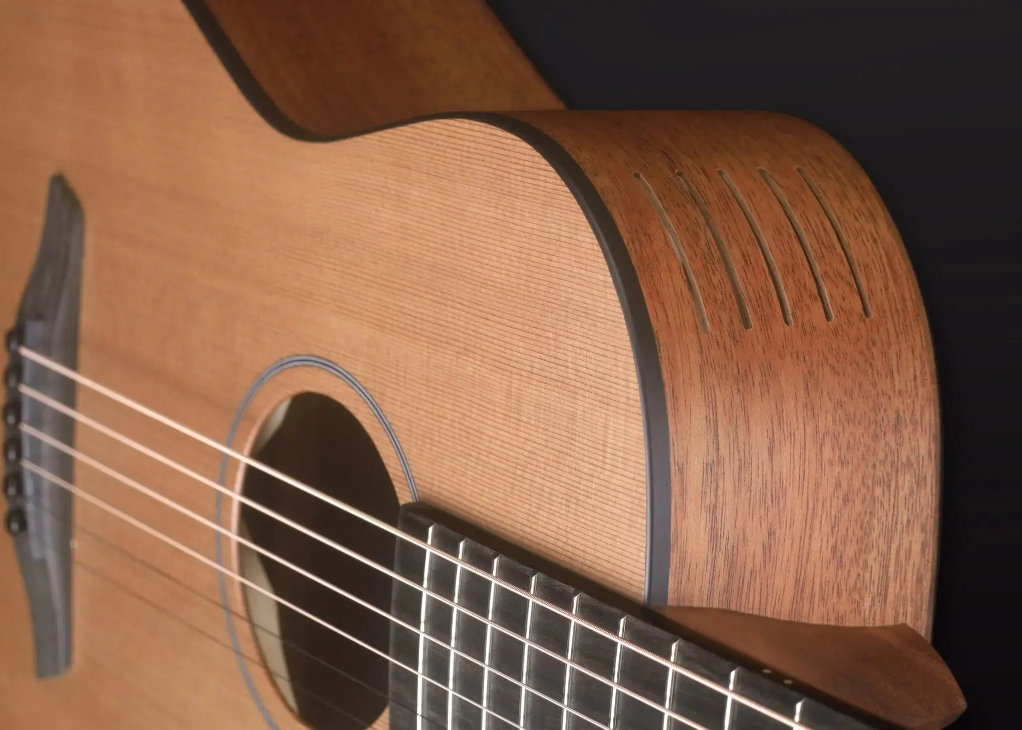 Furch Pioneer CM Left Handed : Western red cedar top with African mahogany back and sides (Furch Mini / Travel Guitar) (2026 CNR Active Upgrade Model) - Image 29