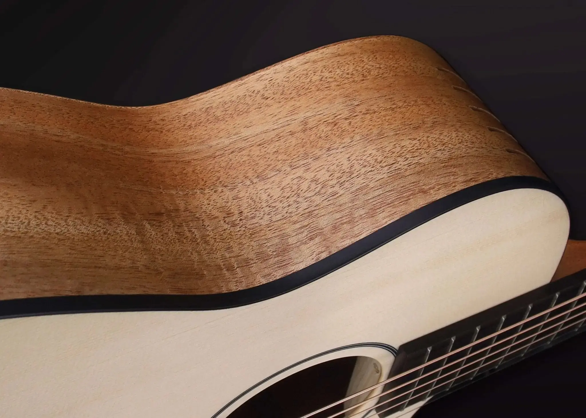 Furch Pioneer EM Left Handed: Engelmann spruce top with African mahogany back and sides. (Furch Mini / Travel Guitar) (2026 CNR Active Upgrade Model) Left Handed - Image 13